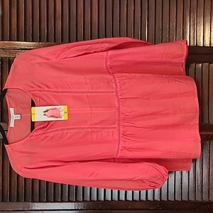 NWT 3/4 sleeve Coral blouse